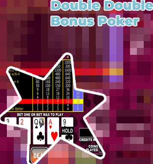 Double double bonus poker pay table