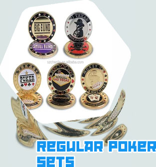 Metal poker chip set