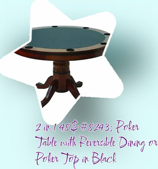 Poker table with dining top